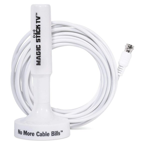 Magic Stick MS-50MAX: HDTV TV Antenna w/ Magnetic Base Indoor, Outdoor - White - Picture 1 of 10